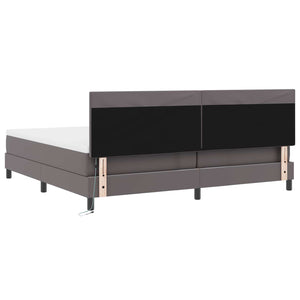 Boxspringbett Grau 200x200 cm mit Matratze