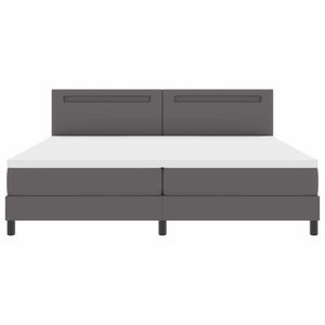 Boxspringbett Grau 200x200 cm mit Matratze