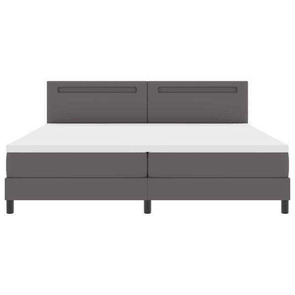 Boxspringbett Grau 200x200 cm mit Matratze