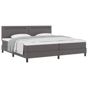 Boxspringbett Grau 200x200 cm mit Matratze