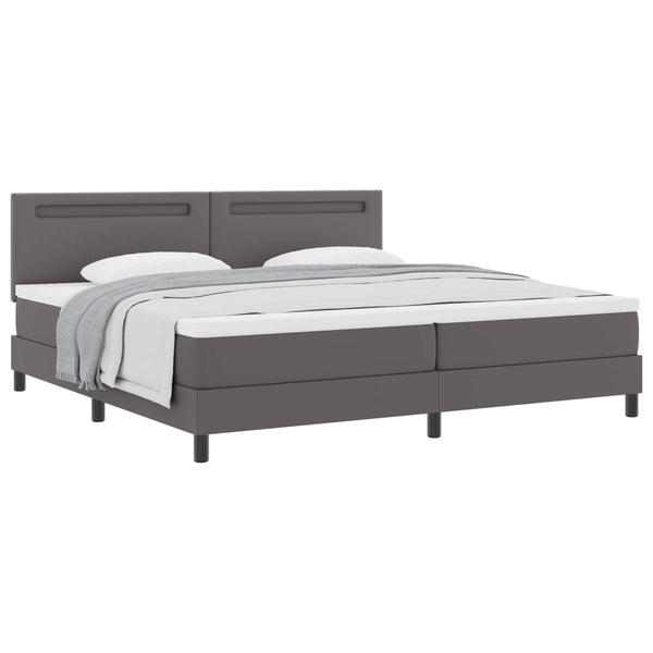 Boxspringbett Grau 200x200 cm mit Matratze
