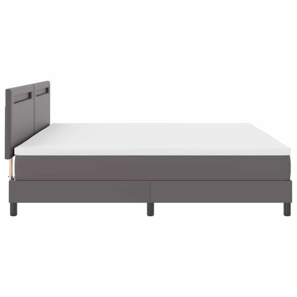 Boxspringbett Grau 200x200 cm mit Matratze