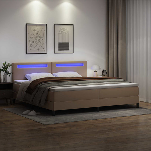 Boxspringbett Cappuccino 200x200 cm Kunstleder