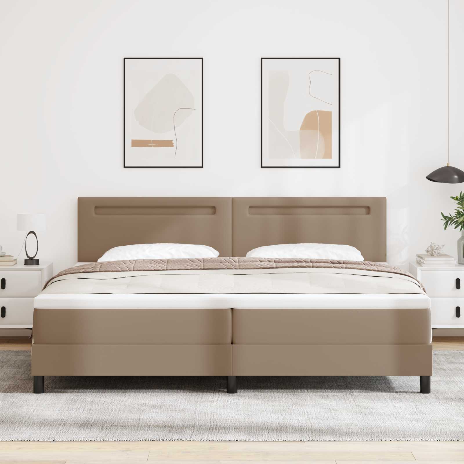 Boxspringbett Cappuccino 200x200 cm Kunstleder