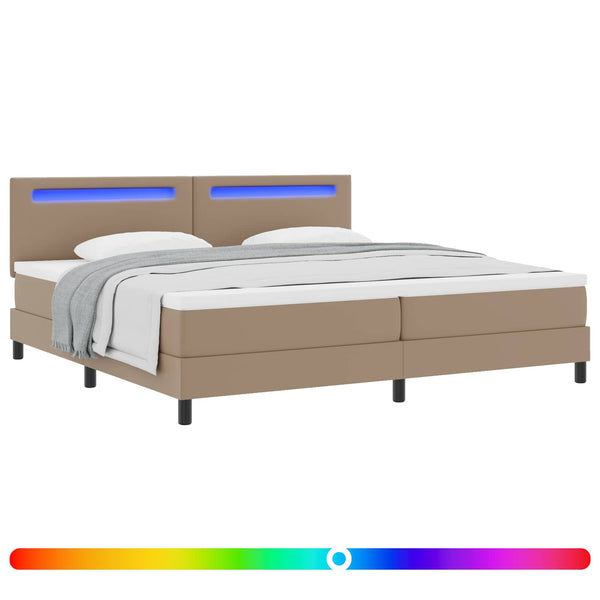 Boxspringbett Cappuccino 200x200 cm Kunstleder