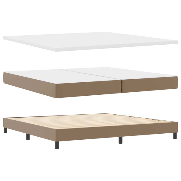 Boxspringbett Cappuccino 200x200 cm Kunstleder