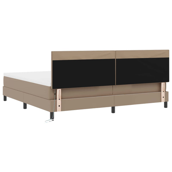 Boxspringbett Cappuccino 200x200 cm Kunstleder