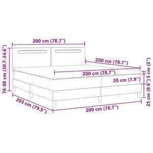 Boxspringbett Cappuccino 200x200 cm Kunstleder