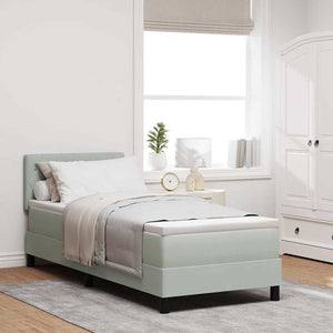 Boxspringbett mit Matratze Hellgrau 80x200 cm
