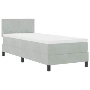 Boxspringbett mit Matratze Hellgrau 80x200 cm
