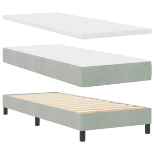 Boxspringbett mit Matratze Hellgrau 80x200 cm