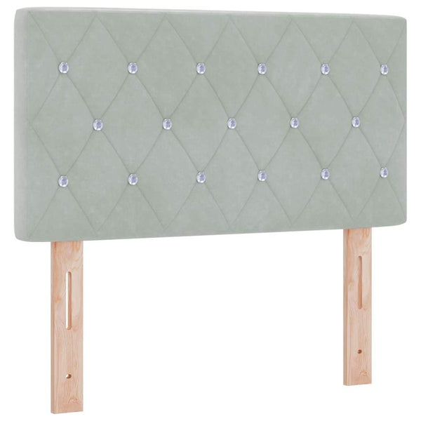 Boxspringbett mit Matratze Hellgrau 80x200 cm