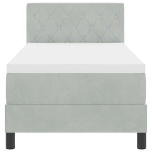 Boxspringbett mit Matratze Hellgrau 80x200 cm