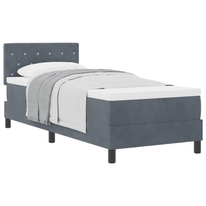 Boxspringbett mit Matratze Dunkelgrau 80x200 cm