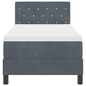 Boxspringbett mit Matratze Dunkelgrau 80x200 cm