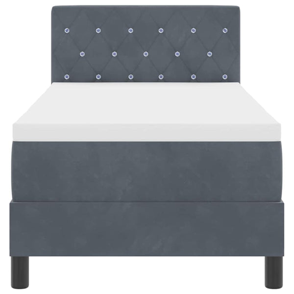 Boxspringbett mit Matratze Dunkelgrau 80x200 cm