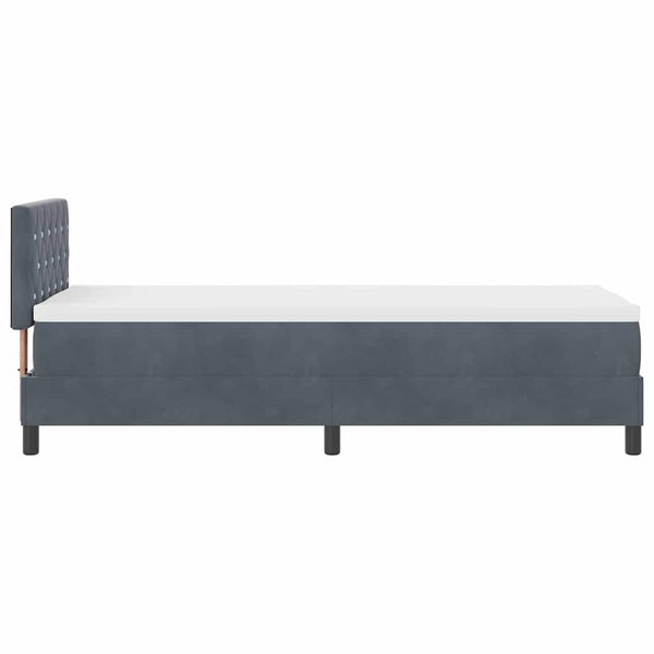 Boxspringbett mit Matratze Dunkelgrau 80x200 cm