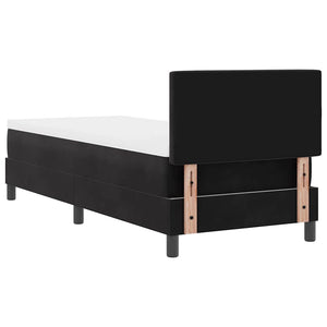 Boxspringbett mit Matratze Schwarz 80x200 cm Samt