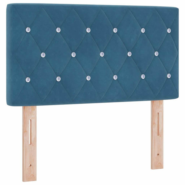 Boxspringbett mit Matratze Dunkelblau 80x200 cm