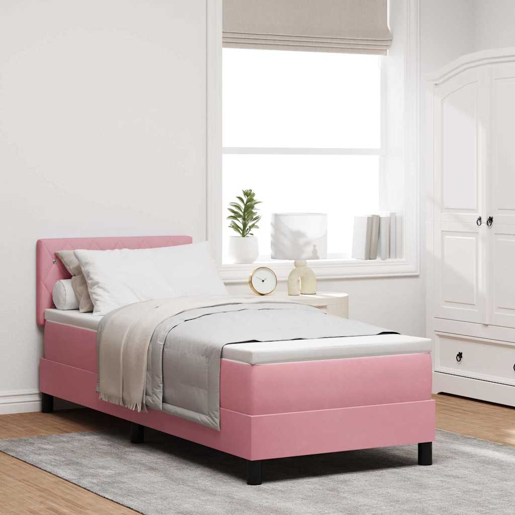 Boxspringbett Rosa 80x200 cm Samt