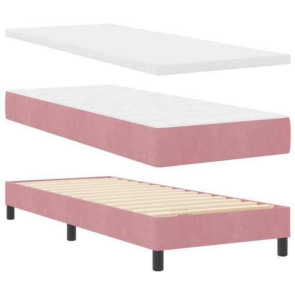Boxspringbett Rosa 80x200 cm Samt