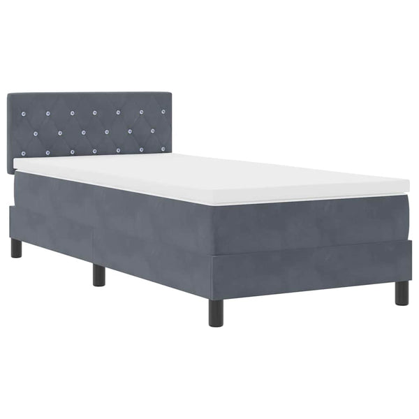 Boxspringbett mit Matratze Dunkelgrau 90x190 cm