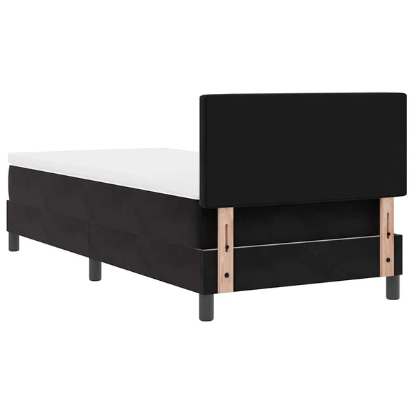 Boxspringbett mit Matratze Schwarz 90x190 cm Samt