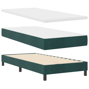 Boxspringbett Dunkelgrün 90x190 cm Samt