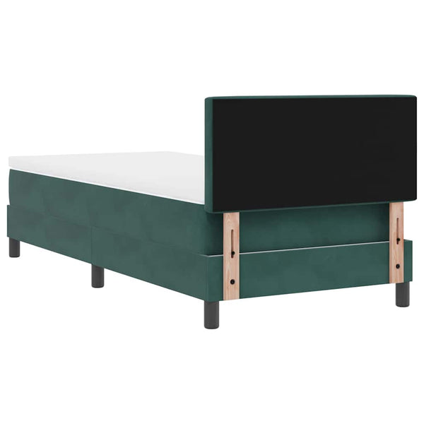 Boxspringbett Dunkelgrün 90x190 cm Samt