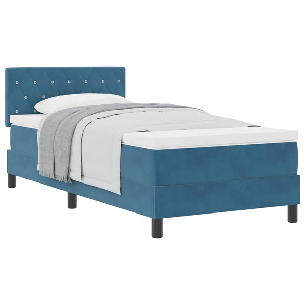 Boxspringbett Dunkelblau 90x190 cm Samt