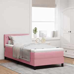 Boxspringbett Rosa Samt 90x190 cm