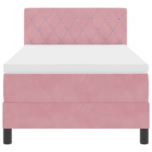 Boxspringbett Rosa Samt 90x190 cm