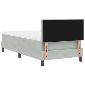 Boxspringbett mit Matratze Hellgrau 90x200 cm