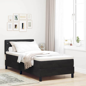 Boxspringbett mit Matratze Schwarz 90x200 cm Samt