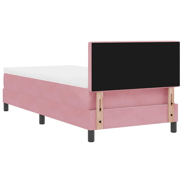 Boxspringbett Rosa Samt 90x200 cm