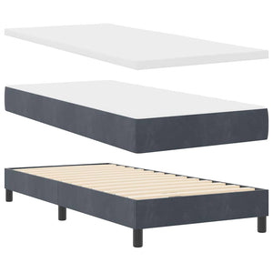 Boxspringbett mit Matratze Dunkelgrau 100x200 cm
