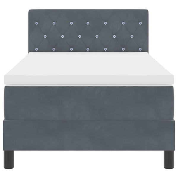 Boxspringbett mit Matratze Dunkelgrau 100x200 cm