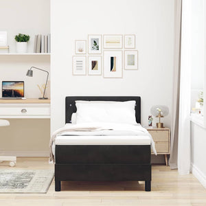 Boxspringbett mit Matratze Schwarz 100x200 cm