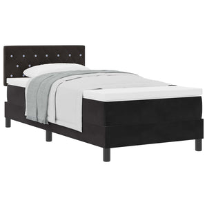 Boxspringbett mit Matratze Schwarz 100x200 cm
