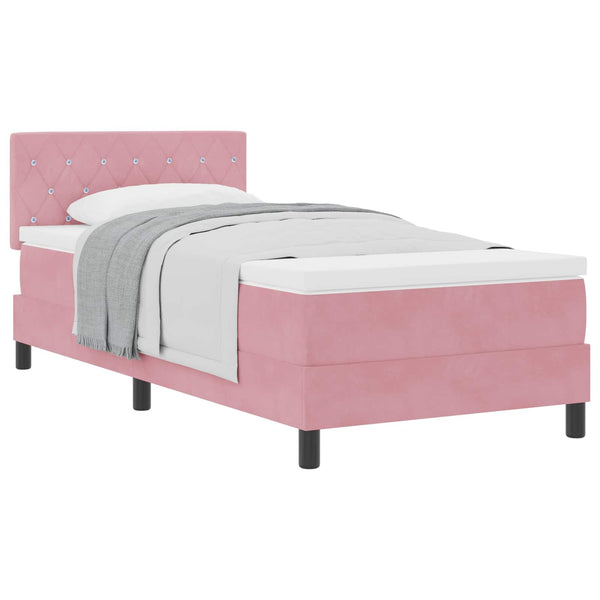 Boxspringbett Rosa 100x200 cm Samt