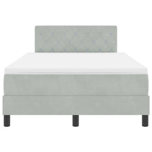 Boxspringbett mit Matratze Hellgrau 120x190 cm