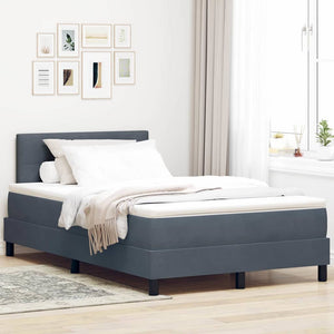 Boxspringbett mit Matratze Dunkelgrau 120x190 cm