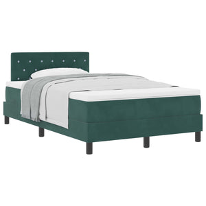 Boxspringbett mit Matratze Dunkelgrün 120x190 cm