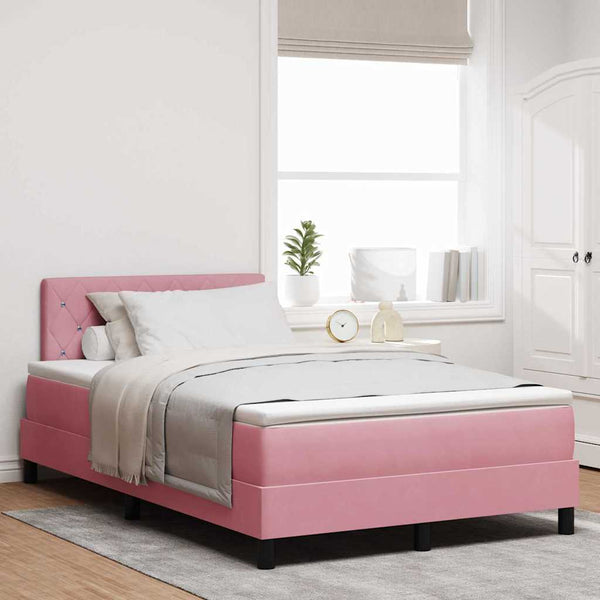 Boxspringbett Rosa Samt 120x190 cm