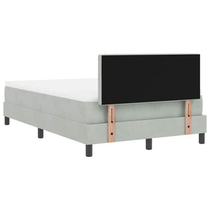 Boxspringbett mit Matratze Hellgrau Samt 120x200 cm