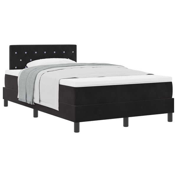 Boxspringbett mit Matratze Schwarz 120x200 cm