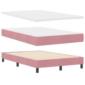 Boxspringbett Rosa 120x200 cm Samt mit Matratze