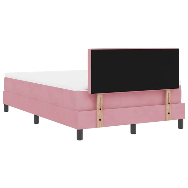 Boxspringbett Rosa 120x200 cm Samt mit Matratze