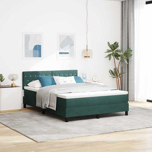 Boxspringbett Dunkelgrün 140x190 cm Samt