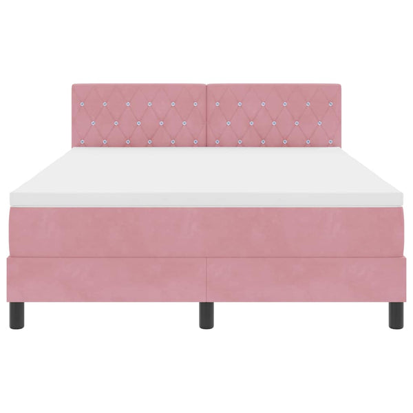 Boxspringbett Rosa 140x190 cm mit Matratze